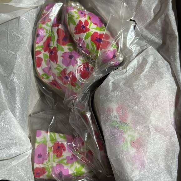 🔹️ Betsey Johnson🔹 Maccie Floral Bow Heeled Platform Sandals ✨️🌸  8 9 Only - Picture 9 of 11